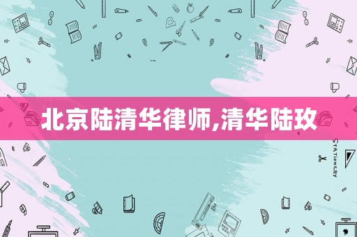 北京陸清華律師,清華陸玫
