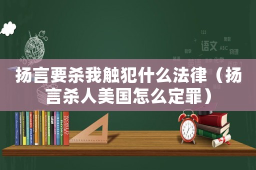 揚言要殺我觸犯什么法律（揚言殺人美國怎么定罪）