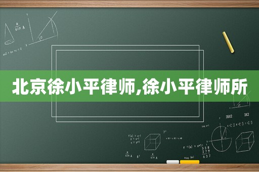 北京徐小平律師,徐小平律師所