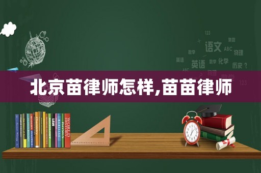 北京苗律師怎樣,苗苗律師
