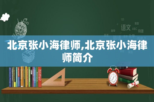 北京張小海律師,北京張小海律師簡介