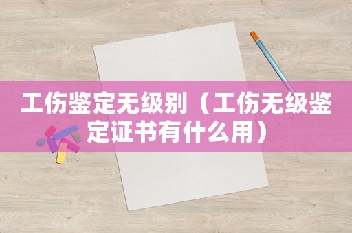 工傷鑒定無級別（工傷無級鑒定證書有什么用）