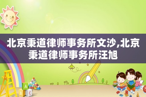 北京秉道律師事務所文沙,北京秉道律師事務所汪旭