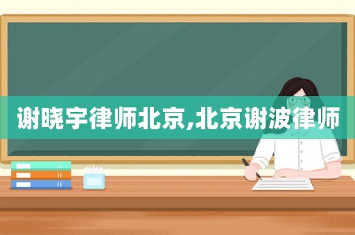 謝曉宇律師北京,北京謝波律師