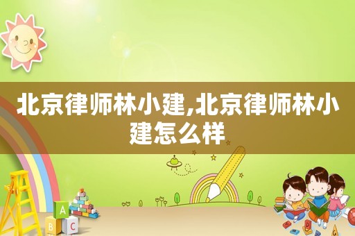 北京律師林小建,北京律師林小建怎么樣