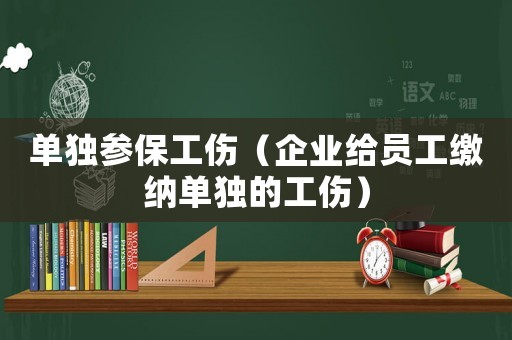 單獨(dú)參保工傷（企業(yè)給員工繳納單獨(dú)的工傷）