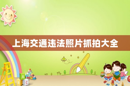 上海交通違法照片抓拍大全