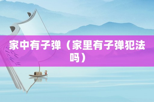 家中有子彈（家里有子彈犯法嗎）