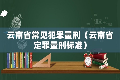 云南省常見犯罪量刑（云南省定罪量刑標準）