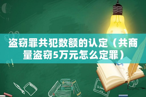 盜竊罪共犯數額的認定（共商量盜竊5萬元怎么定罪）