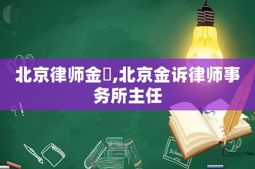 北京律師金淏,北京金訴律師事務(wù)所主任