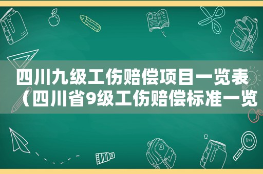 四川九級工傷賠償項目一覽表（四川省9級工傷賠償標準一覽表）