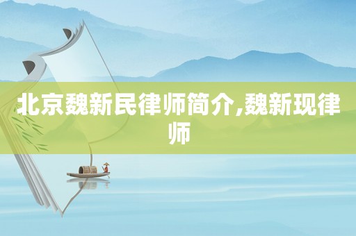 北京魏新民律師簡介,魏新現(xiàn)律師