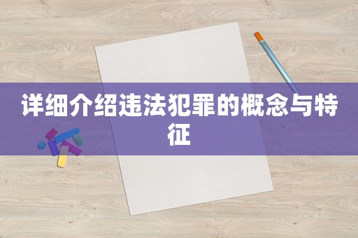 詳細(xì)介紹違法犯罪的概念與特征