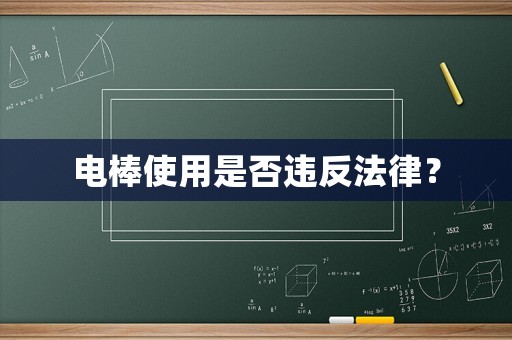 電棒使用是否違反法律？