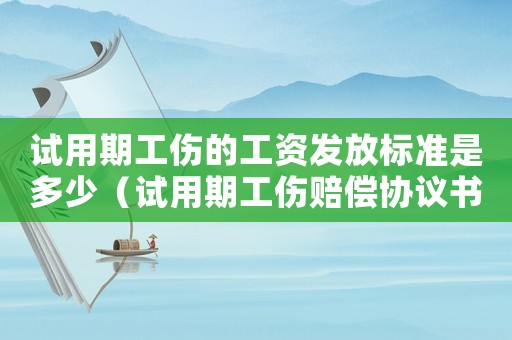 試用期工傷的工資發放標準是多少（試用期工傷賠償協議書）