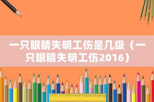 一只眼睛失明工傷是幾級（一只眼睛失明工傷2016）