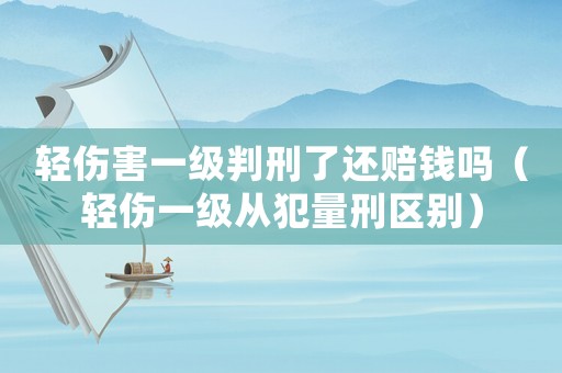 輕傷害一級判刑了還賠錢嗎（輕傷一級從犯量刑區別）