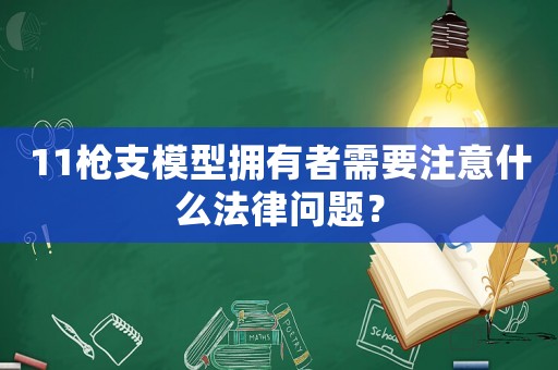 11槍支模型擁有者需要注意什么法律問題？