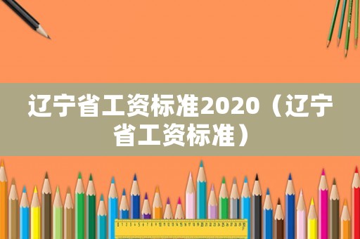 遼寧省工資標準2020（遼寧省工資標準）