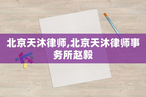 北京天沐律師,北京天沐律師事務(wù)所趙毅