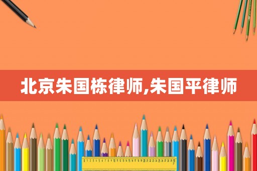 北京朱國棟律師,朱國平律師