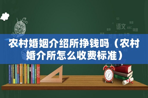 農村婚姻介紹所掙錢嗎（農村婚介所怎么收費標準）