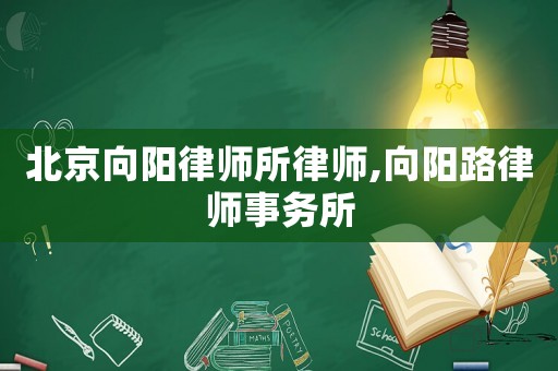 北京向陽律師所律師,向陽路律師事務所