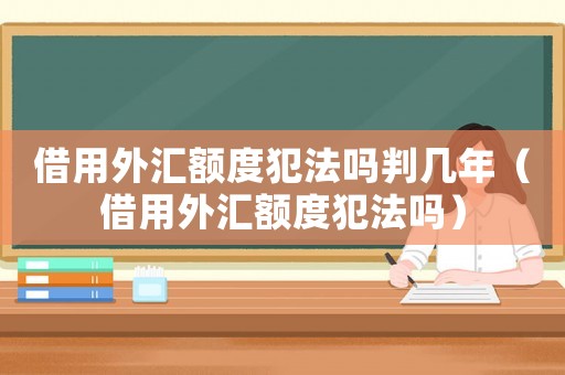 借用外匯額度犯法嗎判幾年（借用外匯額度犯法嗎）