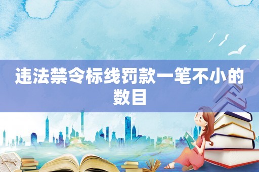 違法禁令標(biāo)線罰款一筆不小的數(shù)目