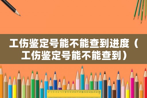 工傷鑒定號能不能查到進度（工傷鑒定號能不能查到）