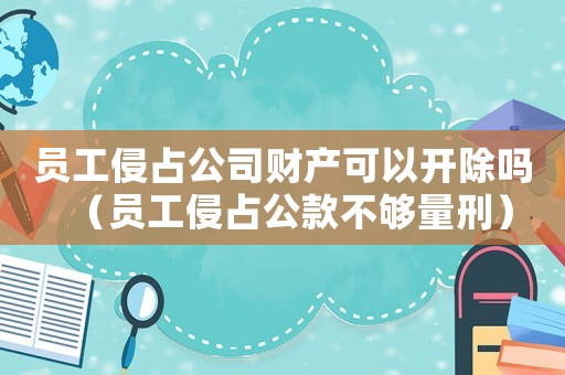 員工侵占公司財產可以開除嗎（員工侵占公款不夠量刑）
