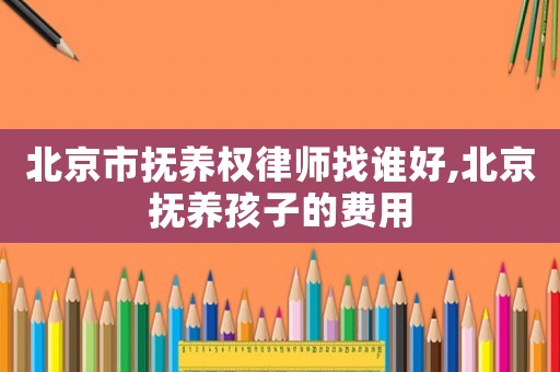 北京市撫養權律師找誰好,北京撫養孩子的費用
