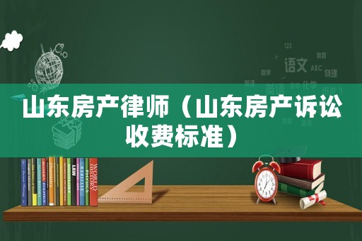 山東房產律師（山東房產訴訟收費標準）