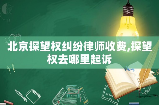 北京探望權糾紛律師收費,探望權去哪里起訴