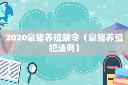 2020豪豬養殖禁令（豪豬養殖犯法嗎）