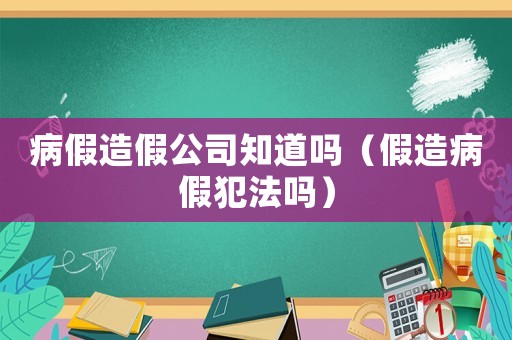 病假造假公司知道嗎（假造病假犯法嗎）