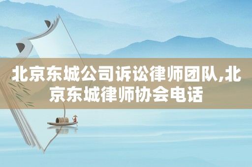 北京東城公司訴訟律師團隊,北京東城律師協會電話
