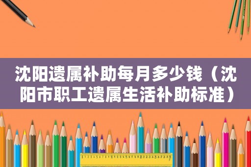 沈陽遺屬補助每月多少錢（沈陽市職工遺屬生活補助標準）