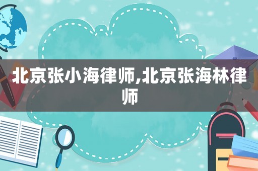 北京張小海律師,北京張海林律師