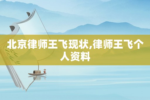 北京律師王飛現狀,律師王飛個人資料