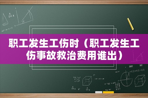 職工發生工傷時（職工發生工傷事故救治費用誰出）