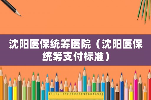 沈陽醫保統籌醫院（沈陽醫保統籌支付標準）