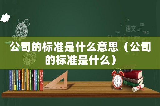 公司的標(biāo)準(zhǔn)是什么意思（公司的標(biāo)準(zhǔn)是什么）