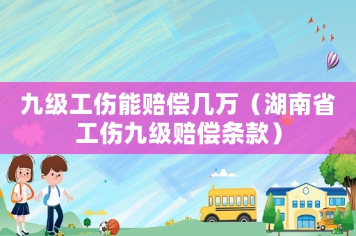 九級工傷能賠償幾萬（湖南省工傷九級賠償條款）