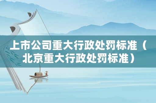 上市公司重大行政處罰標準（北京重大行政處罰標準）