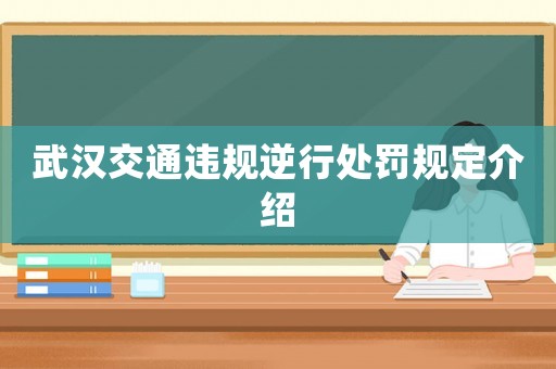 武漢交通違規(guī)逆行處罰規(guī)定介紹
