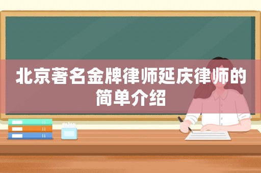 北京著名金牌律師延慶律師的簡單介紹