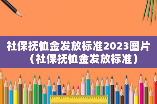 社保撫恤金發(fā)放標(biāo)準(zhǔn)2023圖片（社保撫恤金發(fā)放標(biāo)準(zhǔn)）