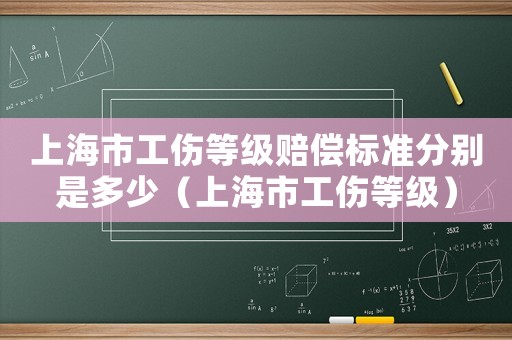 上海市工傷等級賠償標準分別是多少（上海市工傷等級）